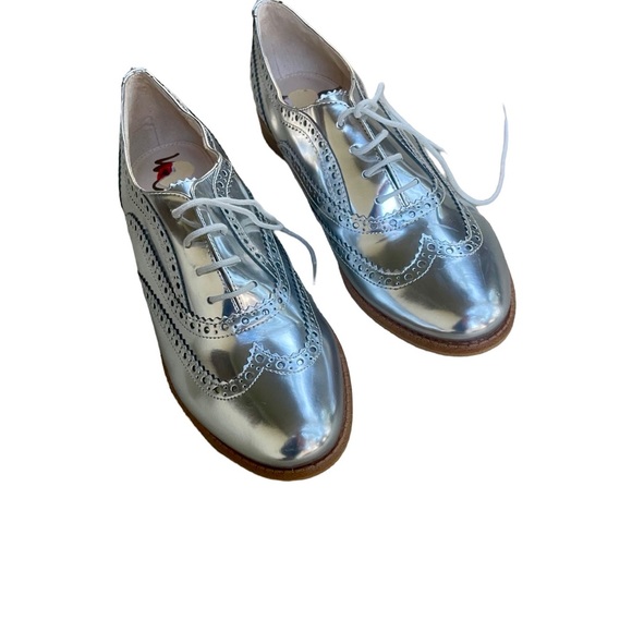 Sam Edelman Silver Jerome Oxford Sneaker Lace Shoes Size 10 - Picture 9 of 9